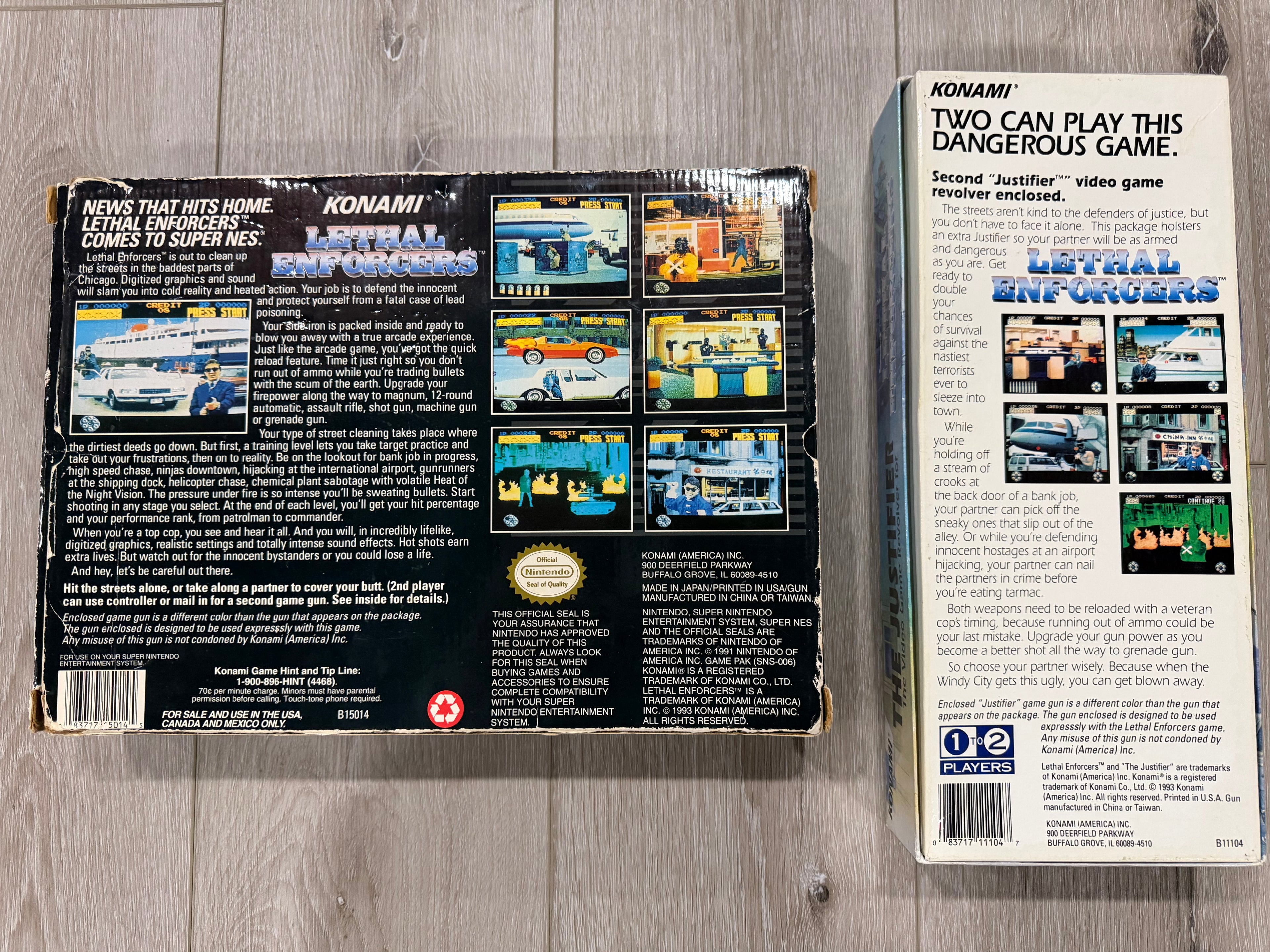 Lethal Enforcers (Super Nintento) Gun Bundle - Pink Justifier w/ box