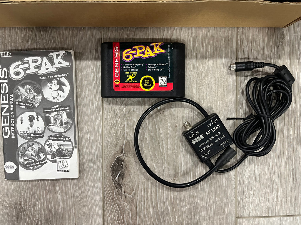 Sega Genesis Model 2 - Complete In Box (CIB) - 6-PAK