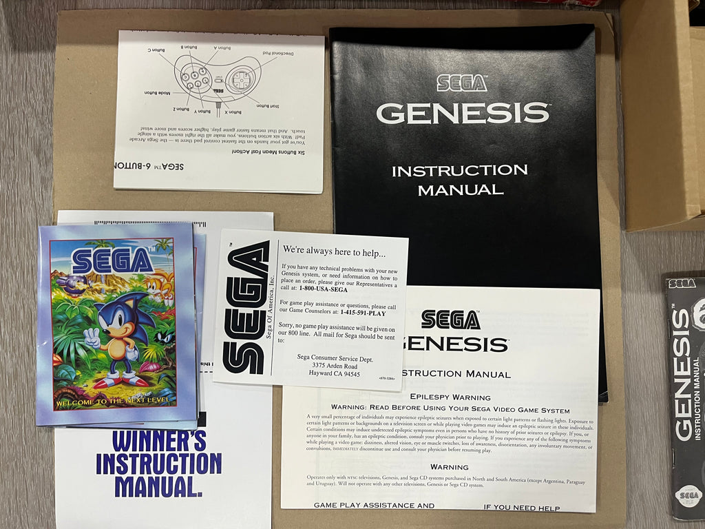 Sega Genesis Model 2 - Complete In Box (CIB) - 6-PAK
