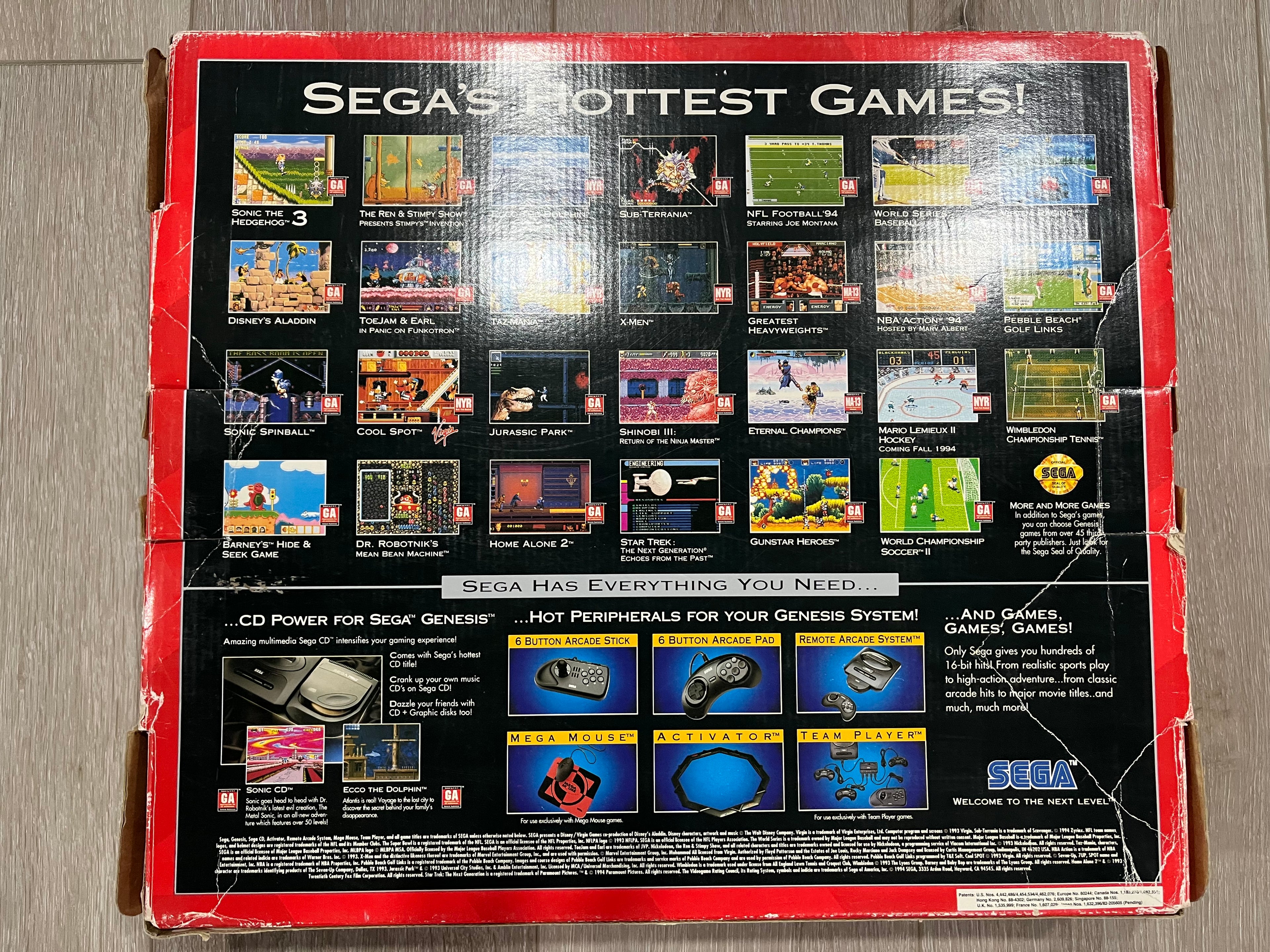 Sega Genesis Model 2 - Complete In Box (CIB) - 6-PAK