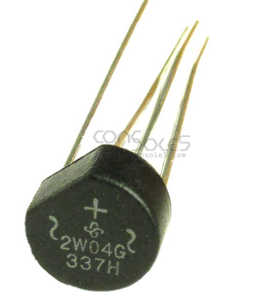 Diode Bridge Rectifier - 400V 2A 4-Pin RC-2 - RC203 / RC204 / 4B1 Substitute - 2W04G-E4/51