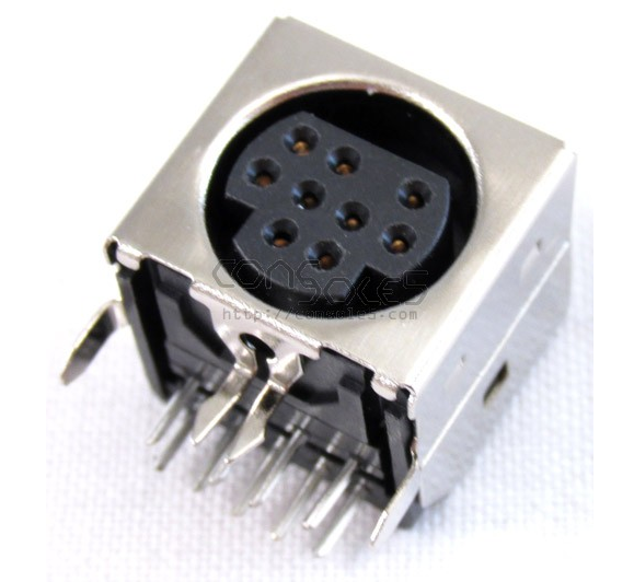 Sega Genesis, Mega Drive 2, 3, 32X, Nomad, CDX, X'Eye A/V Female Port Jack MiniDIN 9